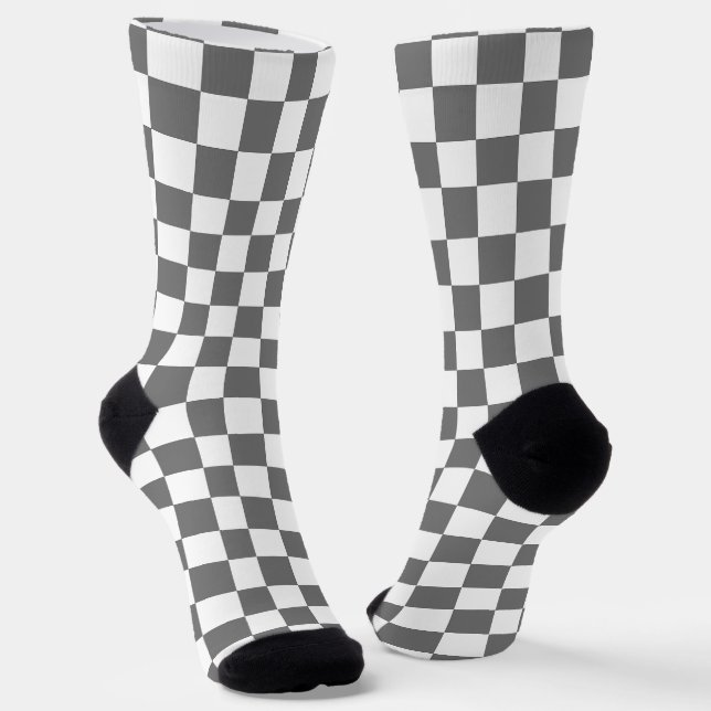 Chaussette Damier noir classique (Angulaire)