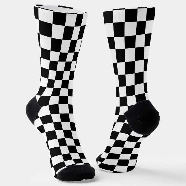 Chaussette Damier noir classique (Angulaire)