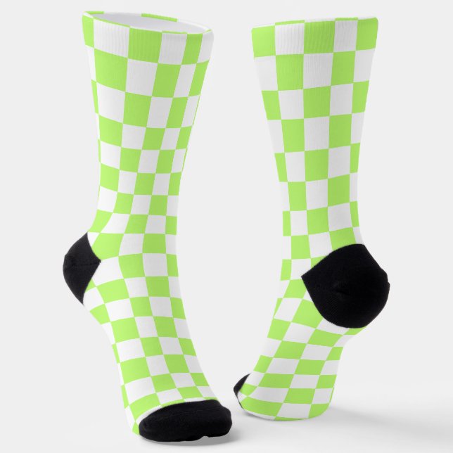 Chaussette Damier vert classique visuel  (Angulaire)