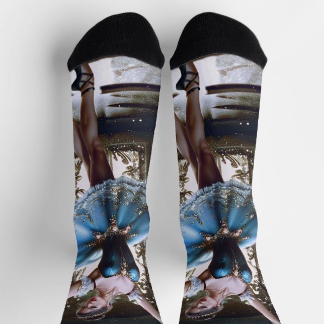Chaussette Danse de ballet dans un Tutu bleu (Haut)
