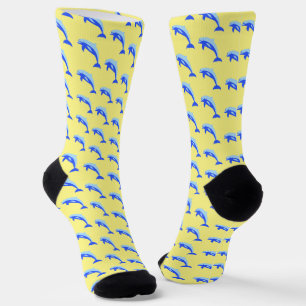 Chaussette Dauphin bleu vif Dauphin Océan Carton