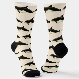 Chaussette Dauphins Delphinus Tursio, Animaux Marins Vintage