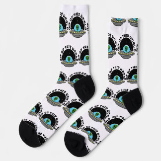 Chaussette De cet espace UFO Alien mondial