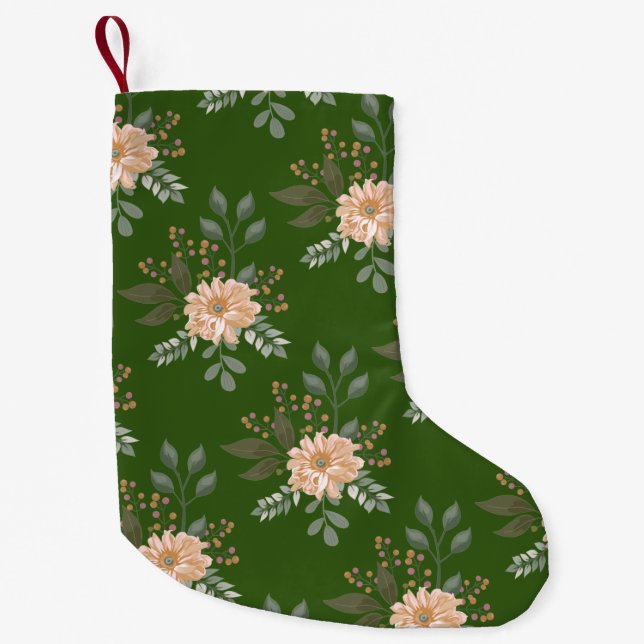 Chaussette de Noël à motif floral (Devant)