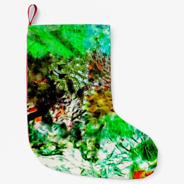 Chaussette de Noël abstraite douce et apaisante, (Devant)