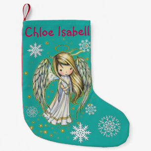 Chaussette de Noël ange petite étoile personnalisé