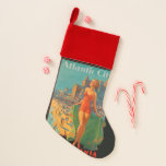 Chaussette De Noël Atlantic City Beach Beauté Vintage Art<br><div class="desc">Atlantic City— America’s All Year Resort,  une affiche de beauté de promenade sur la plage créée pour le Pennsylvania Railroad,  tableau d'Edward Mason Eggleston</div>