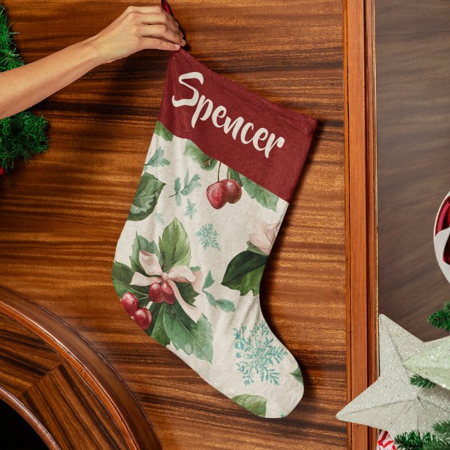 Chaussette de Noël au motif de fête élégant (Créateur téléchargé)
