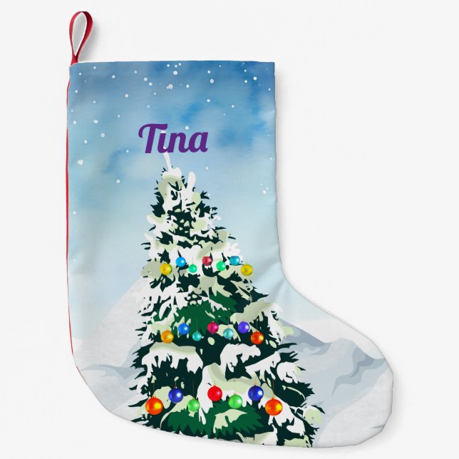 Chaussette de Noël au nom personnalisé (Devant)