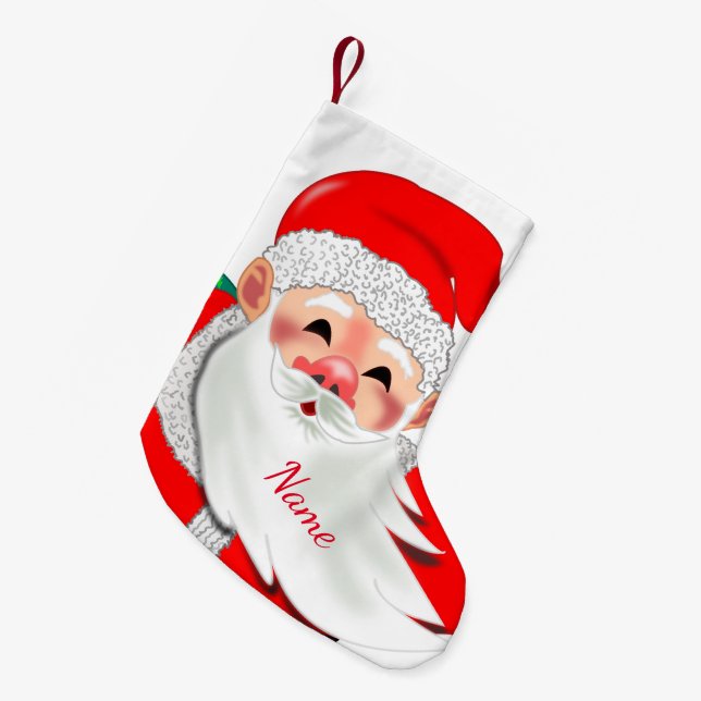 Chaussette de Noël au nom personnalisé avec le Pèr (Devant (Accrochage))