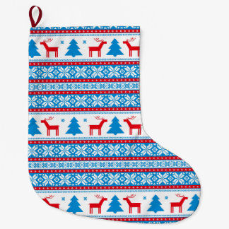 Chaussette de Noël au Renne de Fair Isle Nordique