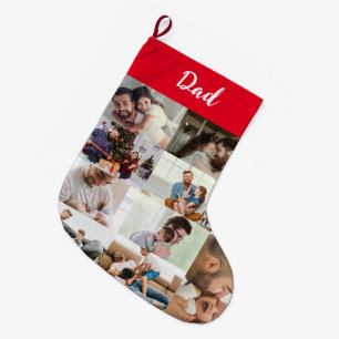 Chaussette de Noël avec collage de photos personna