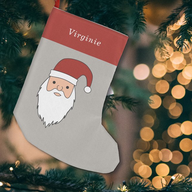 Chaussette de Noël avec Père Noël (Santa Claus Small Christmas Stocking)