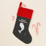 Chaussette De Noël Beluga Whale Merry Christmas Winter Animals Whales<br><div class="desc">The beluga whale on Christmas with fairy lights. Funny animals with gifts and snow for the holidays. Also funny for Christmas in July. Belugas are cute animals and perfect for Christmas.</div>