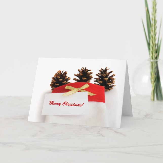 Chaussette de Noël blanche avec carte blanche – ve (Devant)