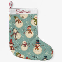 Chaussette de Noël Bonhomme de Neige Mignon