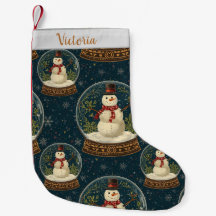 Chaussette de Noël bonhomme de neige mignon