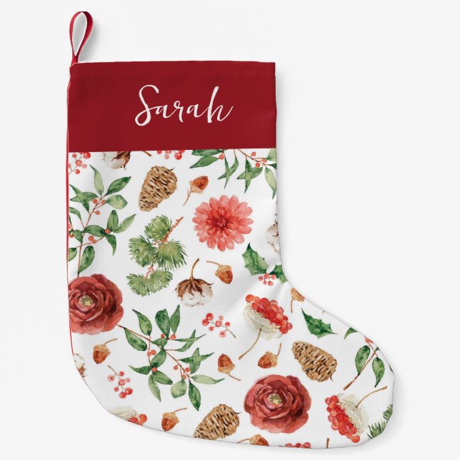Chaussette de Noël botanique (Devant)