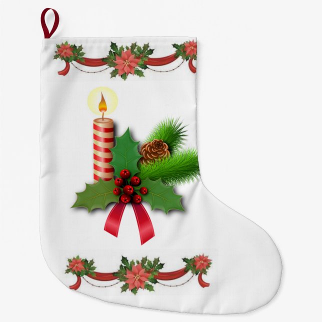 Chaussette de Noël, Bougie de Noël (Devant)