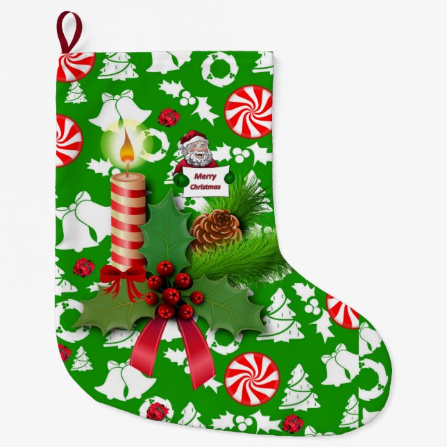 Chaussette de Noël, Bougie de Noël (Devant)