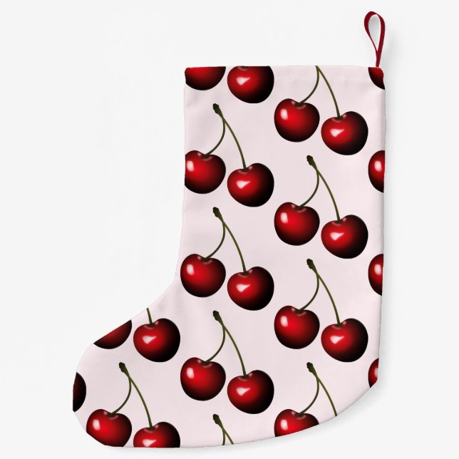 Chaussette de Noël Cerises Rouges (Dos)