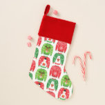 Chaussette De Noël Chauffage Xmas moche Ours polaire Snowman Rudolf R<br><div class="desc">Montrez votre style de pull moche avec ce bas cool amusant. Créez un beau cadeau de Noël pour tous ceux que vous aimez. Ce design présente un adorable motif moche de Noël avec des ours polaires, Rudolf le renne à nez rouge, et de drôles de bonhomme de neige en rouge,...</div>