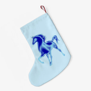 Chaussette de Noël Cheval Bleu - Personnalisable