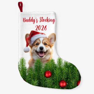 Chaussette de Noël Corgi Santa Paws