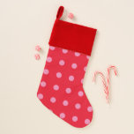 Chaussette De Noël Couleur rouge rose vintage Pois Classic rétro<br><div class="desc">Style rétro vintage Design Extraordinaire</div>