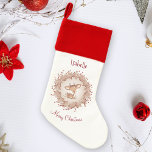 Chaussette De Noël Cute Deer Winter Berries Nom Noël Stocker<br><div class="desc">Le petit cerf mignon Noël Se Stocking dans la couronne faite de baies d'hiver et de pain d'épices. Personnalisez facilement tout le texte. S'il vous plaît visitez le magasin pour la gamme complète des produits disponibles et suivez-moi, afin que vous puissiez voir tout nouveau tout de suite :) - Kate...</div>