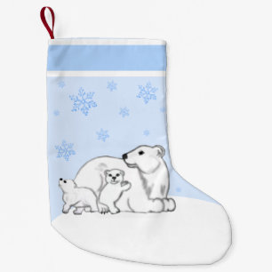 Chaussette de Noël Famille Ours Polaire