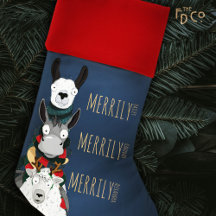 Fête "Merrily" Drôle Mouton Drôle Singe Llama Bleu