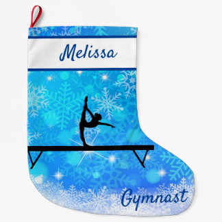 Chaussette de Noël Flocon de Neige Gymnastique sur