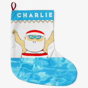 Chaussette de Noël grande personnalisée pour nageu