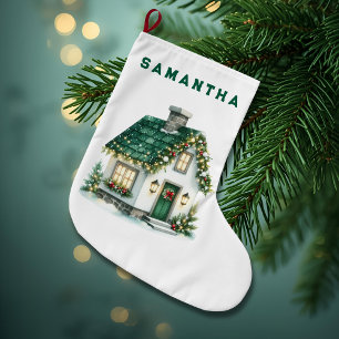 Chaussette de Noël Maison avec Lumières Enfants