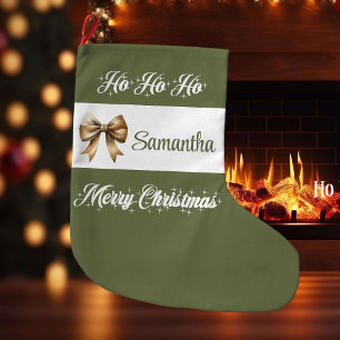 Chaussette de Noël minimaliste terreuse nom