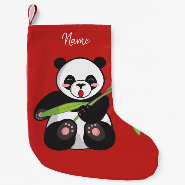 Chaussette de Noël. Panda. (Devant)