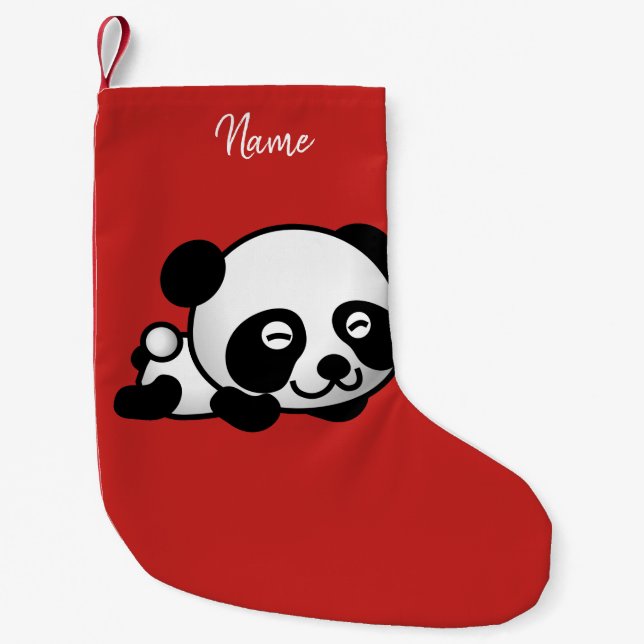 Chaussette de Noël. Panda. (Devant)