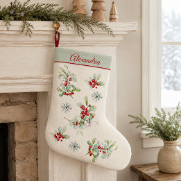 Chaussette de Noël personnalisée aux baies nordiqu