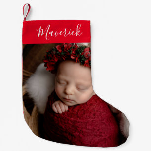 Chaussette de Noël personnalisée avec photo et nom