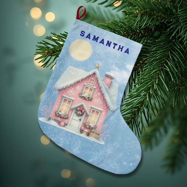 Chaussette de Noël Personnalisée Cottage Rose Ench (Créateur téléchargé)