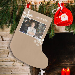 Chaussette de Noël personnalisée flocon de neige r