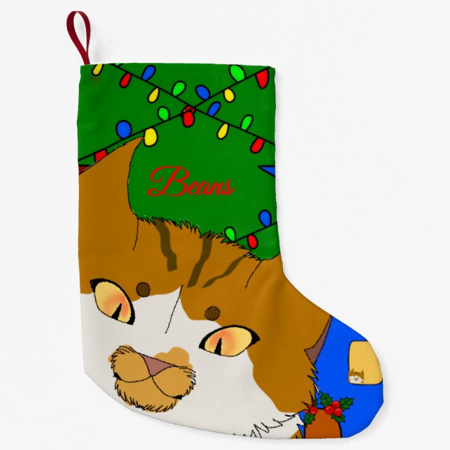 Chaussette de Noël personnalisée Jingle Claws (Devant)