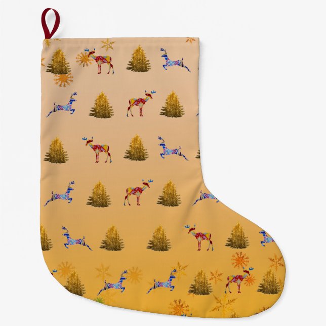 Chaussette de Noël personnalisée Joyeux Noël (Devant)