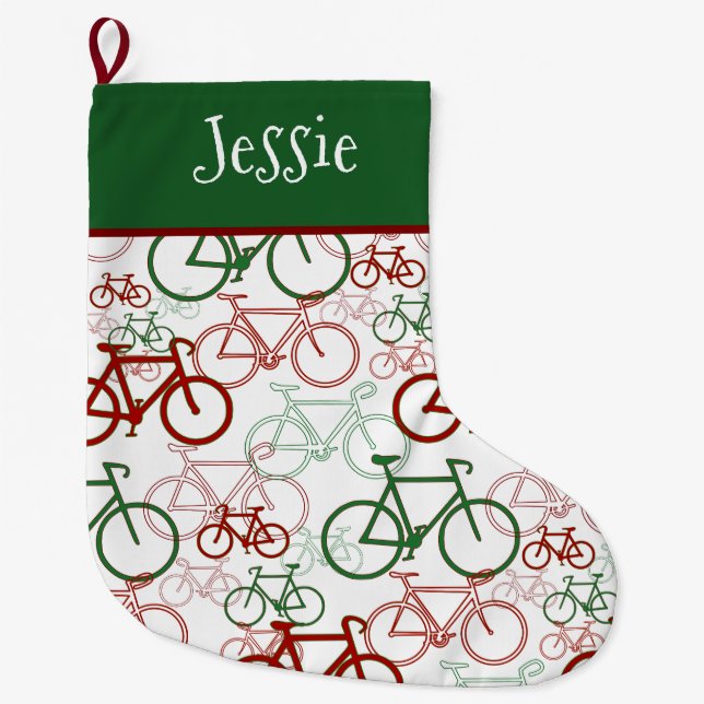 Chaussette de Noël personnalisée pour vélos (Devant)