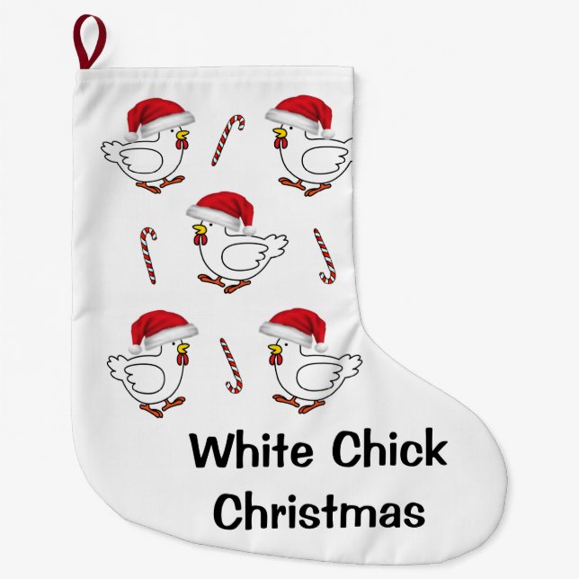 Chaussette de Noël, Poules  (Devant)