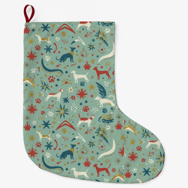 Chaussette de Noël pour animaux de style moderne d (Devant)
