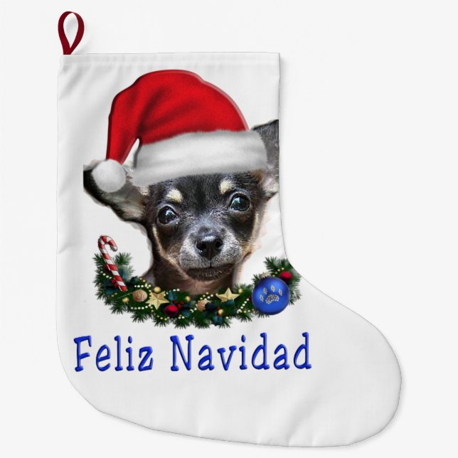 chaussette de Noël pour chien (Devant)