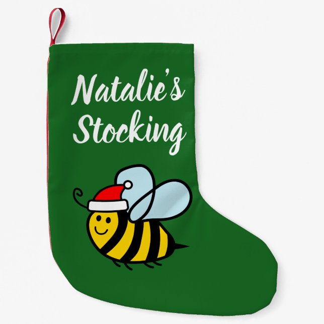 Chaussette de Noël pour enfants avec une jolie abe (Devant)