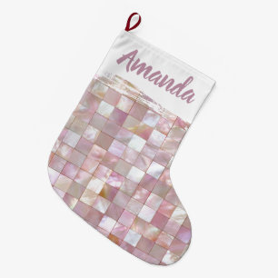 Chaussette de Noël Rose Brillante